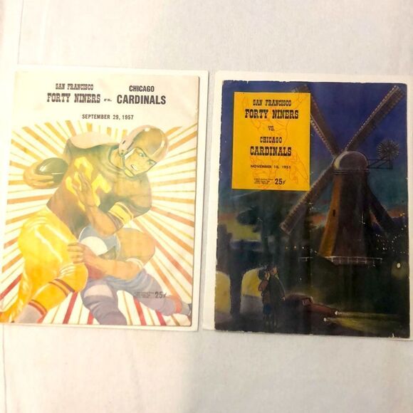 Bundle vintage 1951 and 1957 Chicago VS SF 49ERS NFL football program - Picture 1 of 13